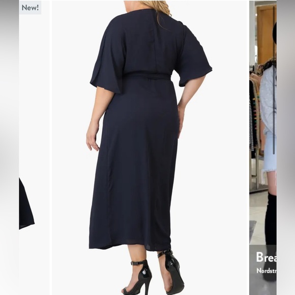 New Standards & Practices Short Sleeve Wrap Maxi Dress - Picture 2 of 7